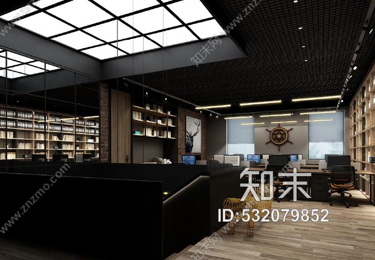 华谊兄弟办公室设计施工图附效果图+物料表cad施工图下载【ID:532079852】