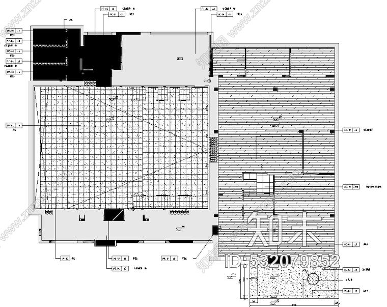 华谊兄弟办公室设计施工图附效果图+物料表cad施工图下载【ID:532079852】