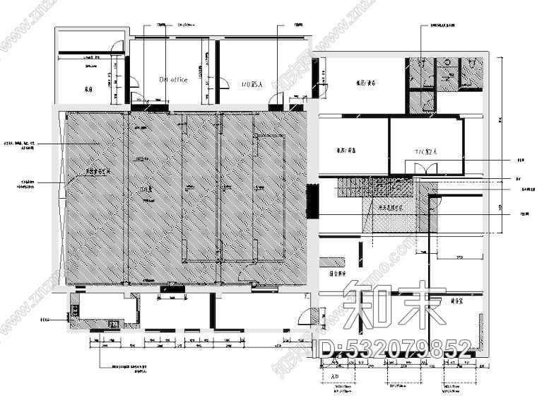 华谊兄弟办公室设计施工图附效果图+物料表cad施工图下载【ID:532079852】