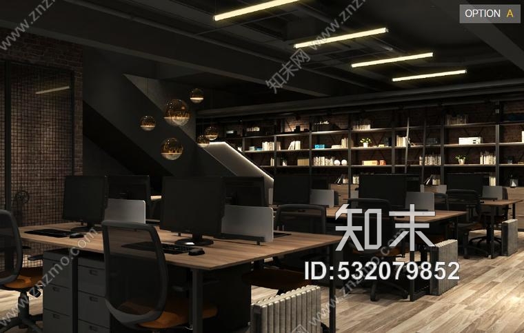 华谊兄弟办公室设计施工图附效果图+物料表cad施工图下载【ID:532079852】