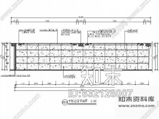 施工图夜总会时尚走道室内装修图cad施工图下载【ID:632128007】