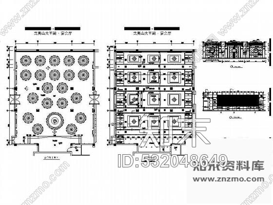 武夷山宴会厅装修设计图cad施工图下载【ID:532048649】