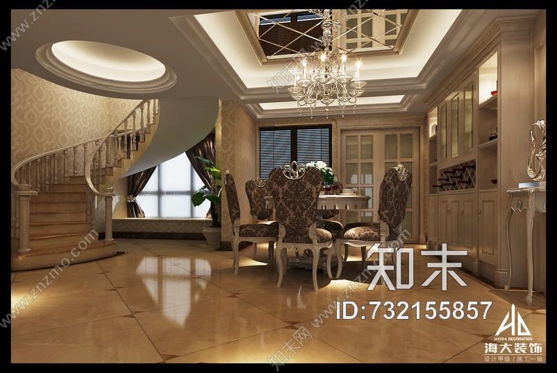 远辰山水一号吴姐复式楼cad施工图含效果图cad施工图下载【ID:732155857】