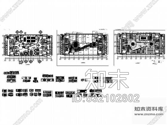 施工图某金融类办公会议中心cad施工图下载【ID:532102802】