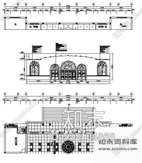 施工图礼堂文化中心装饰设计图cad施工图下载【ID:532104868】
