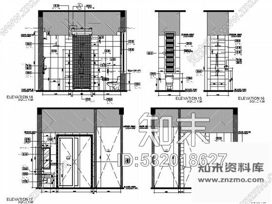 施工图海南生态休闲度假酒店别墅室内装修CAD施工图(含效果图)施工图下载【ID:532018627】