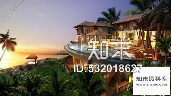 施工图海南生态休闲度假酒店别墅室内装修CAD施工图(含效果图)施工图下载【ID:532018627】