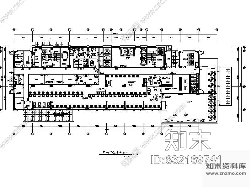 某中心医院内科病房层平面图cad施工图下载【ID:832169741】