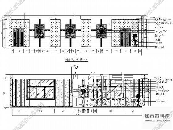 施工图酒店120平米中会议室装修图cad施工图下载【ID:532100878】