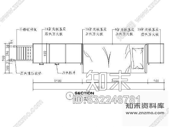 图块/节点儿童床详图cad施工图下载【ID:832248781】