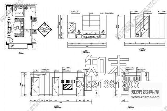 施工图广州山水之间新中式风格三层别墅装修图含效果图cad施工图下载【ID:531981306】