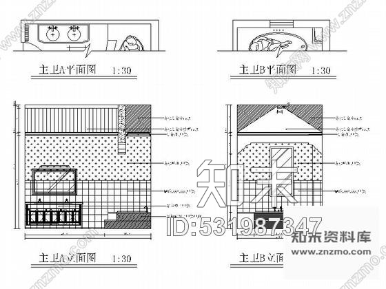 施工图北京某海洋花园别墅简欧设计装修图cad施工图下载【ID:531987347】