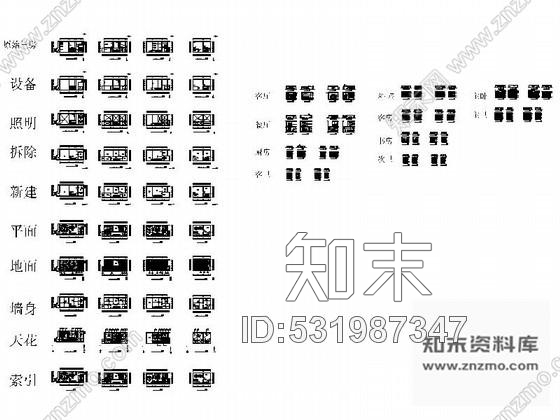 施工图北京某海洋花园别墅简欧设计装修图cad施工图下载【ID:531987347】