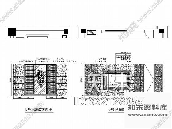 施工图张家港精装KTV三间包厢室内装修图cad施工图下载【ID:632128055】