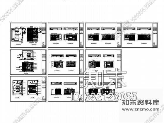 施工图张家港精装KTV三间包厢室内装修图cad施工图下载【ID:632128055】