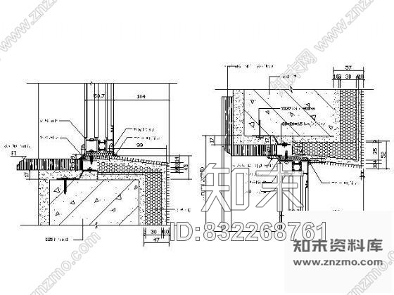 图块/节点隔热铝窗安装节点图cad施工图下载【ID:832268761】