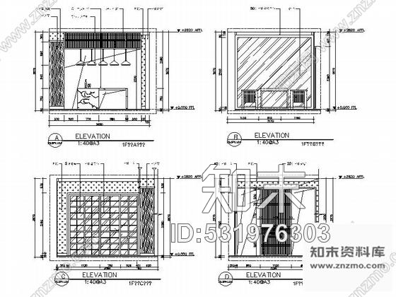 施工图江苏260㎡新中式风格三层别墅室内装修施工图含高清效果图cad施工图下载【ID:531976303】