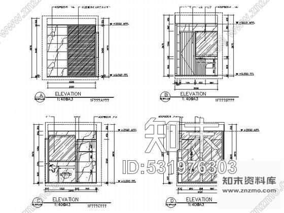 施工图江苏260㎡新中式风格三层别墅室内装修施工图含高清效果图cad施工图下载【ID:531976303】