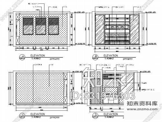 施工图江苏260㎡新中式风格三层别墅室内装修施工图含高清效果图cad施工图下载【ID:531976303】