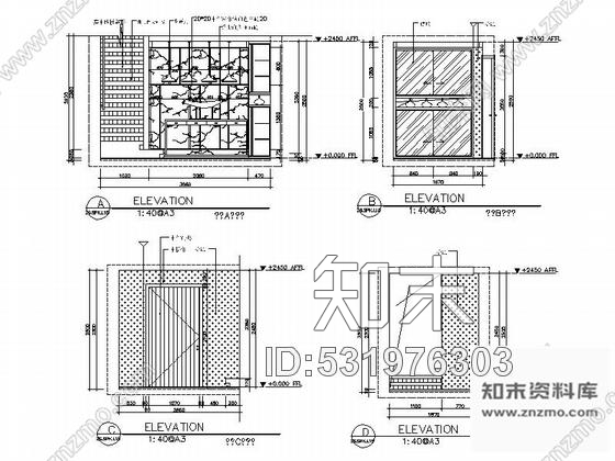 施工图江苏260㎡新中式风格三层别墅室内装修施工图含高清效果图cad施工图下载【ID:531976303】