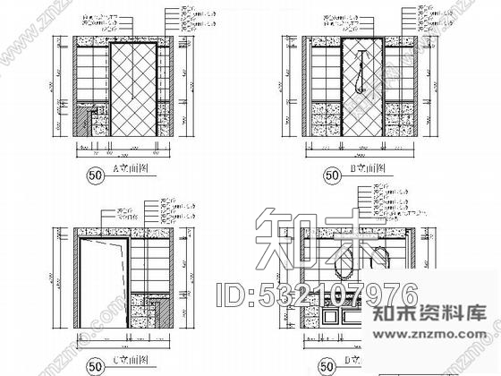 施工图广东原创设计豪华欧式风格陶瓷展厅装修施工图含效果cad施工图下载【ID:532107976】