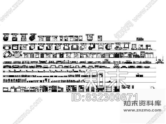 图块/节点卧室空间设计图块集施工图下载【ID:832309871】