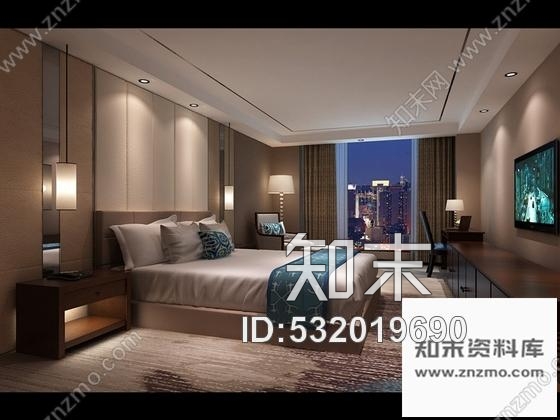 施工图锦阳5星高档酒店标准大床房室内设计CAD施工图(含效果图)施工图下载【ID:532019690】