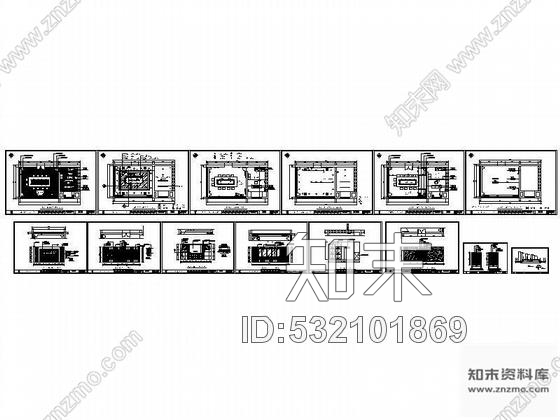 施工图浙江某电力局指挥中心装修图cad施工图下载【ID:532101869】