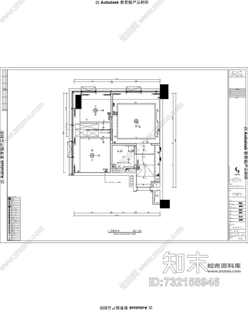 公寓精装修公寓样板房6套丨设计方案+效果图+CAD施工图施工图下载【ID:732158946】