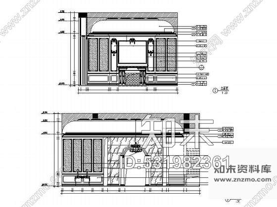 施工图上海豪华古典二层别墅欧式风格样板房装修图含效果图cad施工图下载【ID:531982361】