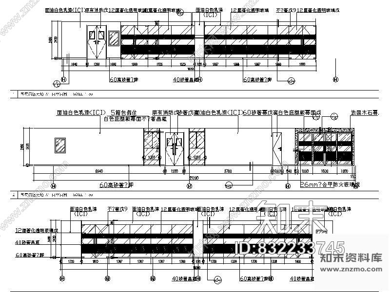 图块/节点软件园办公室立面施工图下载【ID:832233745】