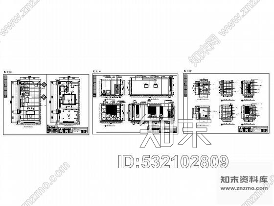 施工图总经理办公室装修图cad施工图下载【ID:532102809】