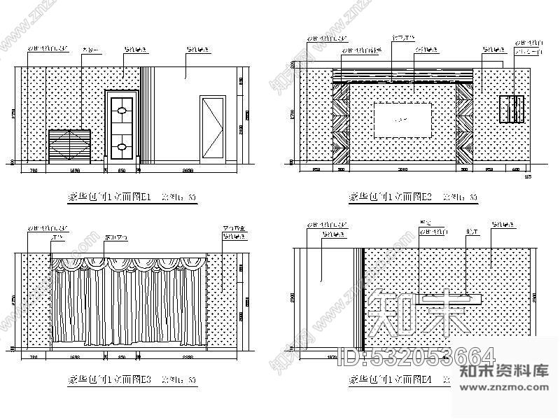 施工图江苏四层酒店装修图cad施工图下载【ID:532053664】