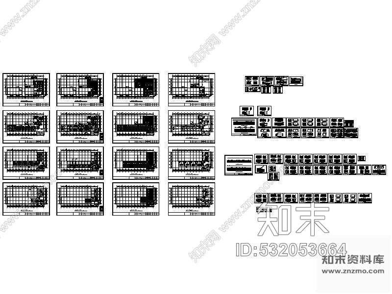 施工图江苏四层酒店装修图cad施工图下载【ID:532053664】