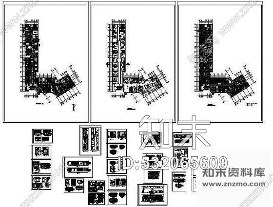 施工图某国际大酒店第三楼装修图cad施工图下载【ID:532065609】