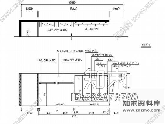 施工图郑州某大商场服装专柜设计图cad施工图下载【ID:532078769】