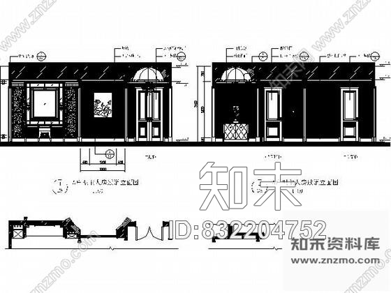 图块/节点样板别墅主人房立面图cad施工图下载【ID:832204752】