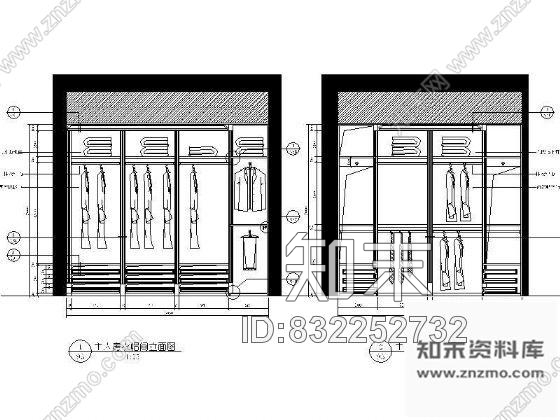 图块/节点主人房衣帽间详图cad施工图下载【ID:832252732】