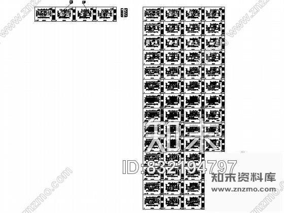 图块/节点三层别墅装修平面布置图cad施工图下载【ID:832194797】