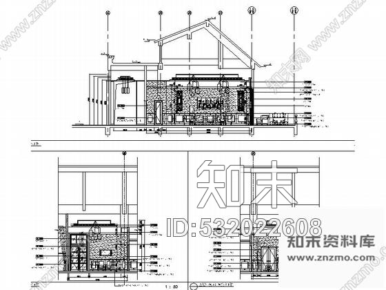 施工图深圳豪华酒店餐厅室内装修CAD竣工图含实景施工图下载【ID:532022608】