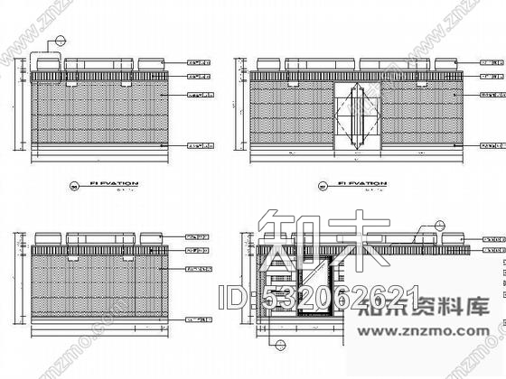 施工图酒店中餐厅包间装修图cad施工图下载【ID:532062621】