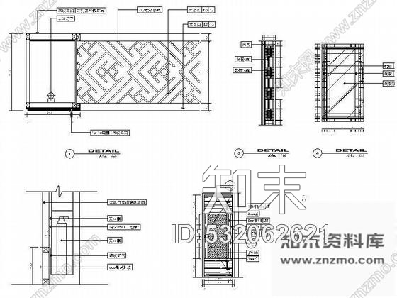 施工图酒店中餐厅包间装修图cad施工图下载【ID:532062621】