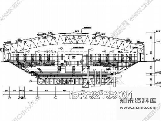 施工图重庆某圆型体育馆室内装修图含效果cad施工图下载【ID:632133091】