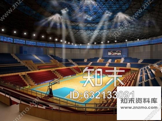施工图重庆某圆型体育馆室内装修图含效果cad施工图下载【ID:632133091】