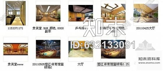 施工图重庆某圆型体育馆室内装修图含效果cad施工图下载【ID:632133091】