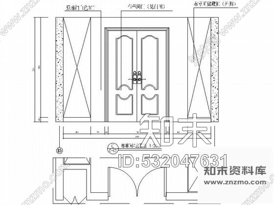 施工图现代酒店布草间装修图cad施工图下载【ID:532047631】