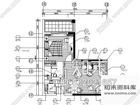 施工图深圳某酒店大堂及客房施工图cad施工图下载【ID:532021657】