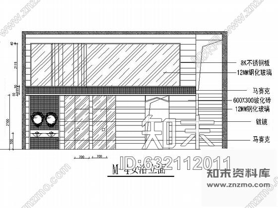 施工图武汉高档现代风格洗浴中心室内CAD装修图含效果施工图下载【ID:632112011】