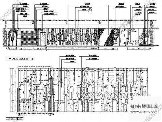 施工图惠州连锁品牌酒店现代风格大堂装修施工图含效果cad施工图下载【ID:532033607】