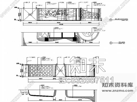 施工图湖南现代风格餐厅公共空间装修施工图含实景cad施工图下载【ID:532007511】